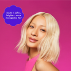 Amika Bust Your Brass Cool Blonde Strength Repair Conditioner in a sleek bottle, designed to neutralize brass and strengthen blonde hair.
