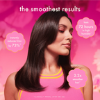 Amika Smooth Over frizz-fighting treatment hair mask in a jar, designed to reduce frizz and add smoothness to hair.