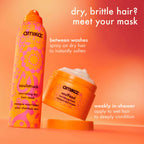 Amika Soulstruck nourishing dry hair mask for dry, brittle hair, shown in a jar with creamy texture and hydration benefits.