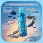 Amika Dream Routine Overnight Hydrating Hair Mask jar showing ingredients for deep moisture and repair.