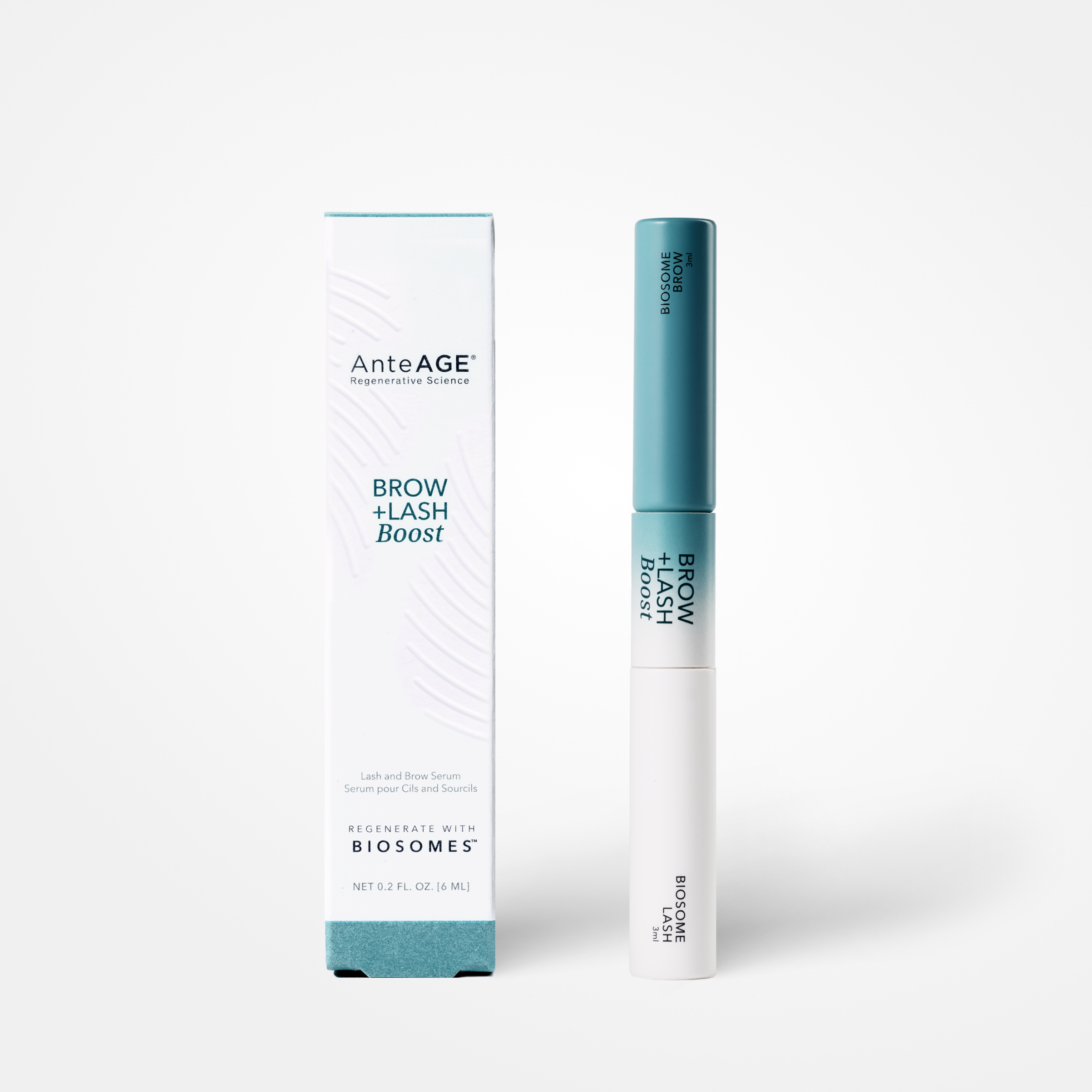 wedoskin AnteAGE Overnight Brow and Lash Serum in a 6ml bottle, featuring a sleek design for enhancing eyebrows and eyelashes