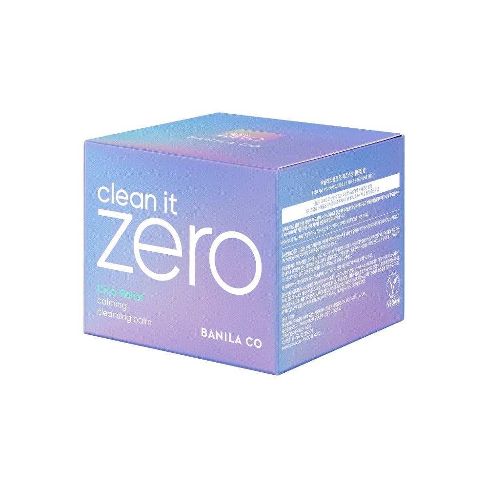 HYAKU Beauty & Living Banila Co. Clean It Zero Cica Reffed cleansing balm in blue, 100ml, with a smooth balm texture and calming formula.