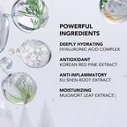 wedoskin FOREO FAQ microneedling patches mask for forehead, showing ingredients and close-up of the product packaging.