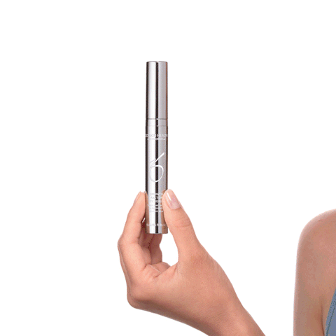 wedoskin ZO Skin Health Growth Factor Eye Serum applied around eyes in a sleek bottle on a white background