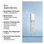 Wedoskin GM Collin Puractive+ Purifying Mist spray with hypochlorous acid, featuring a sleek bottle and mist nozzle for skincare.
