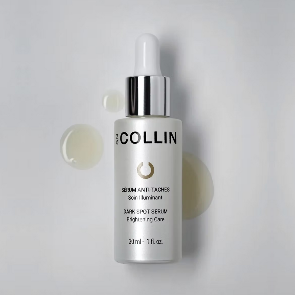 GM Collin Dark Spot Serum bottle with dropper, skincare concentrate for reducing dark spots and evening skin tone.