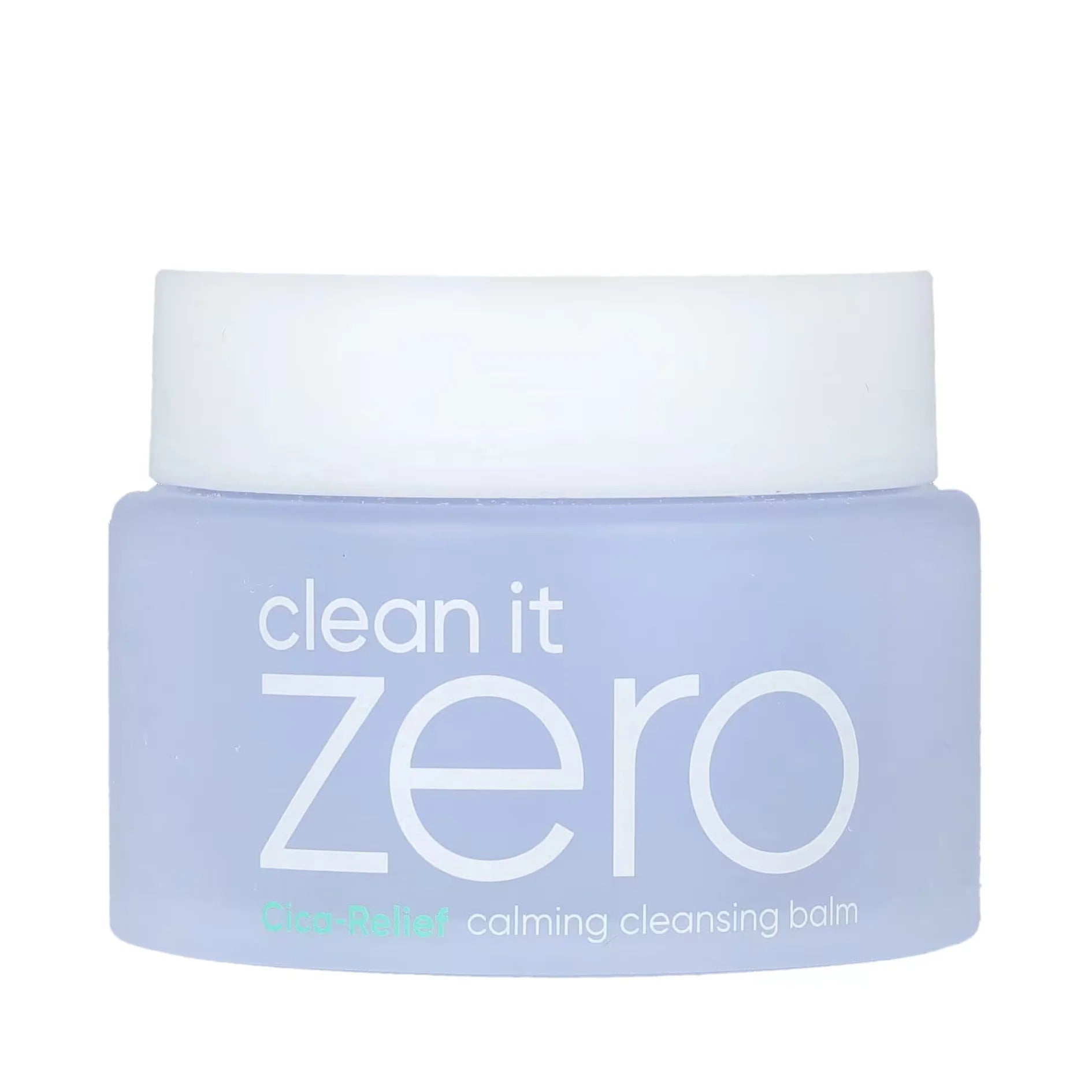 HYAKU Beauty & Living Banila Co. Clean It Zero Cica Reffed Cleansing Balm in blue, 100ml jar with smooth textured balm inside