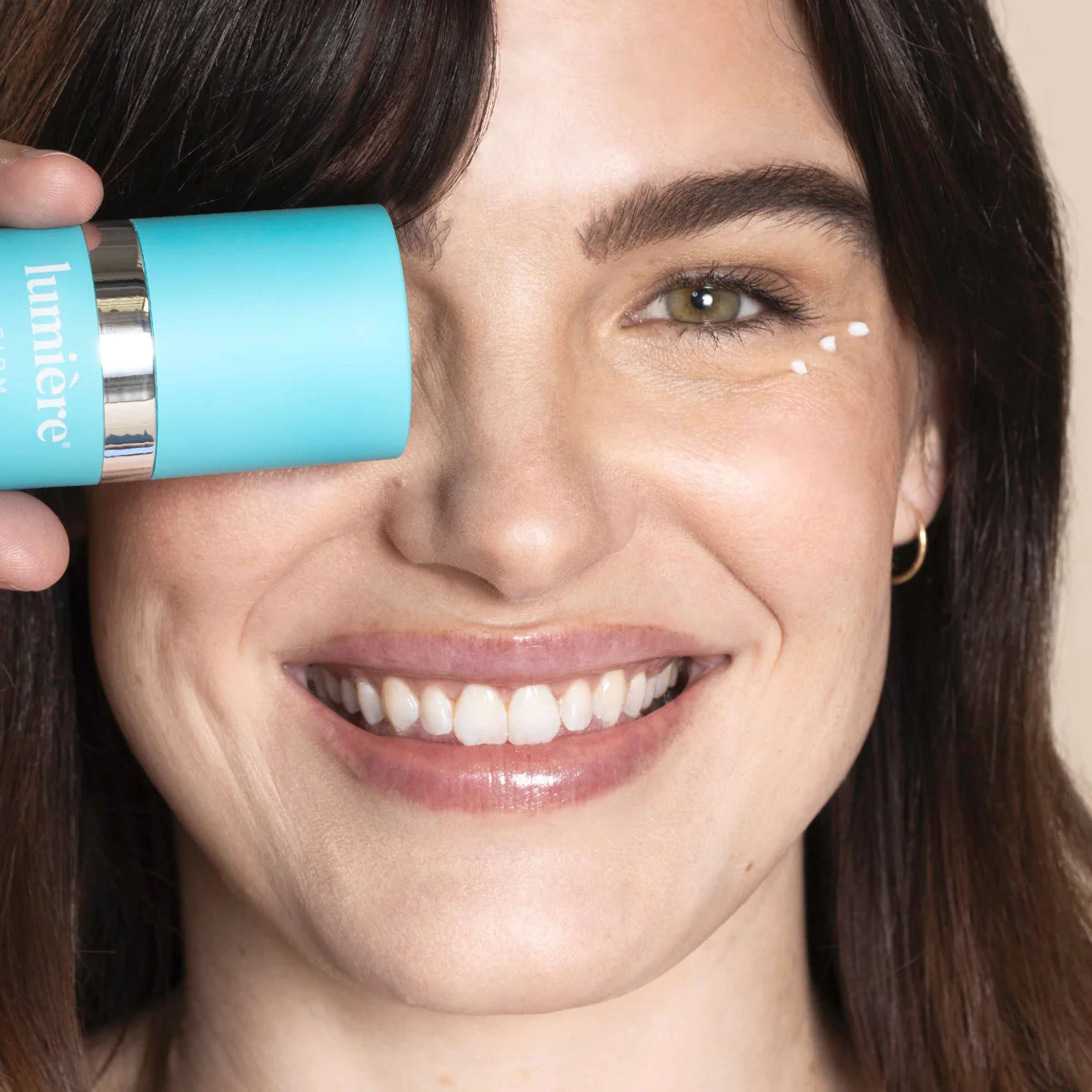 Neocutis Lumière Firm Eye Cream jar showing sleek packaging for eyes, neck, and lips skincare by wedoskin.