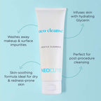Neocutis Neo Cleanse Gentle skin cleanser in a white bottle with a pump, suitable for sensitive skin, by wedoskin.