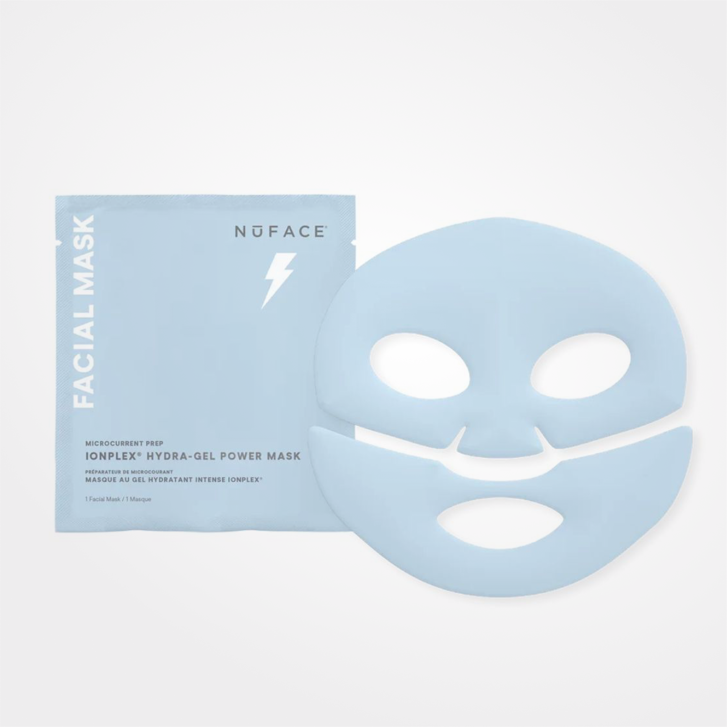 NuFACE IonPlex Hydra-Gel Power Mask pack of five by wedoskin, hydrating masks for facial skincare with gel textures.
