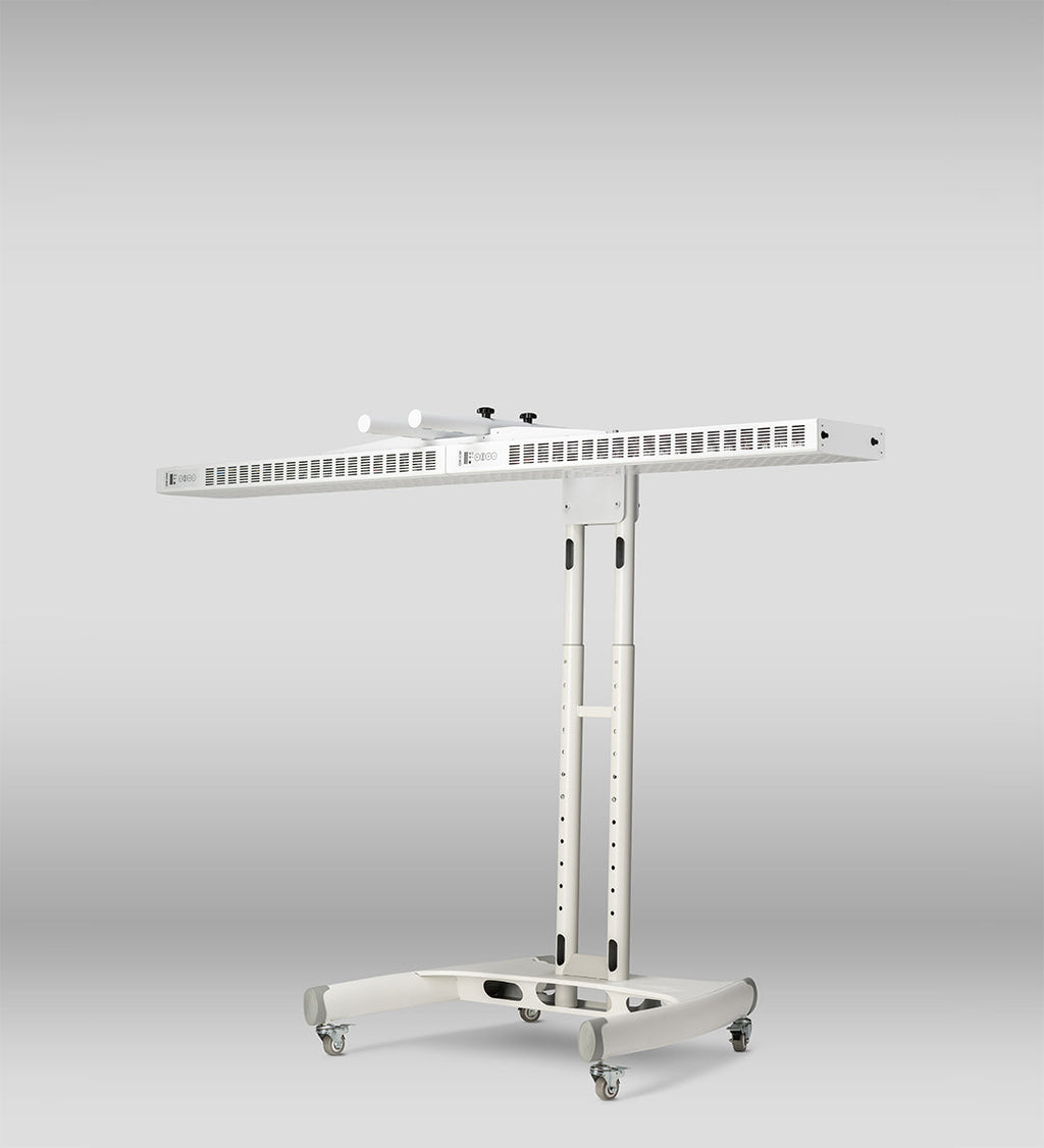 Orion Pro 1800 red light therapy device with a sleek design and adjustable panels for targeted light treatment.