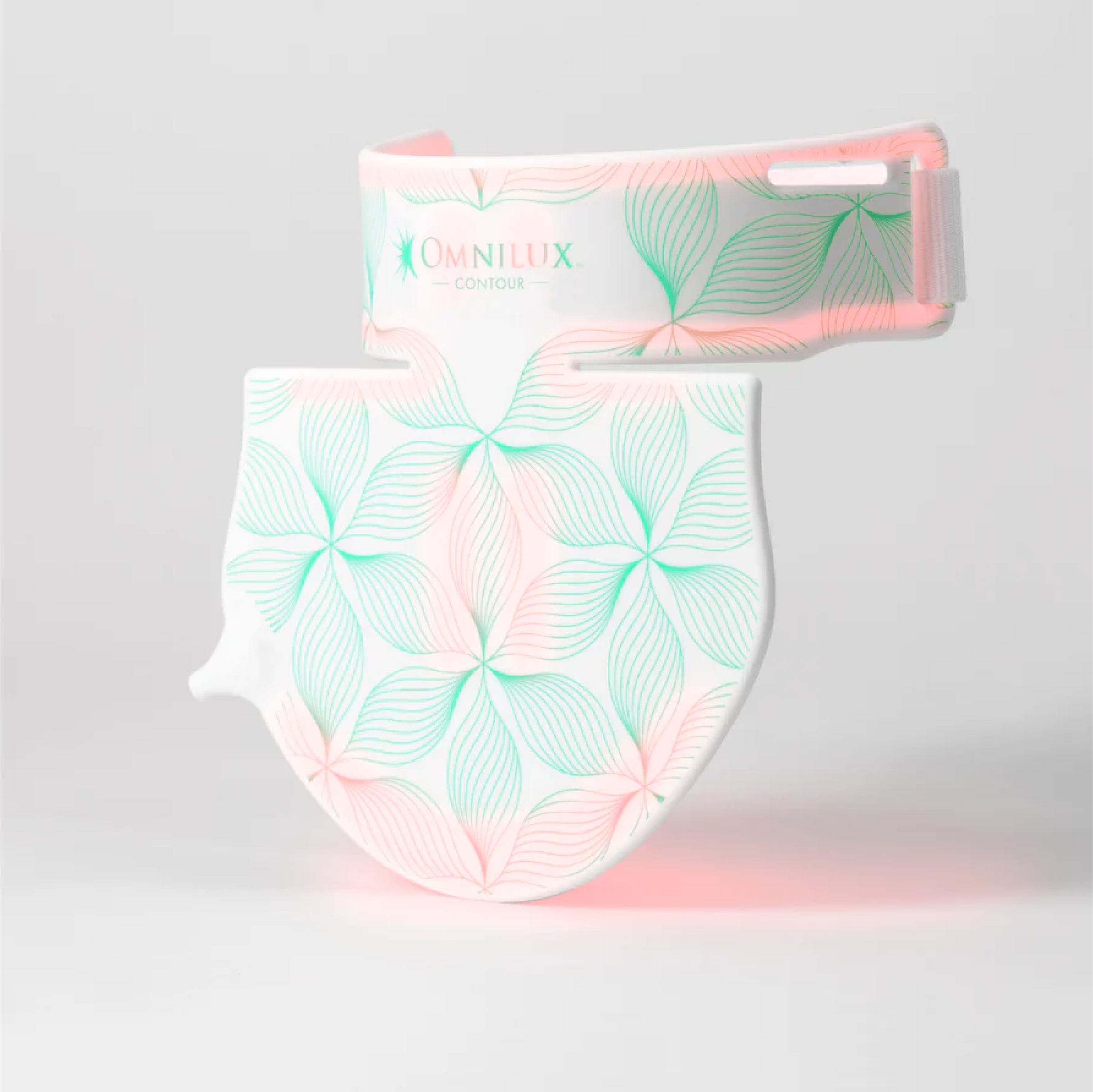 Omnilux Contour Neck and Décolleté anti-aging device by wedoskin, showing the handheld skincare treatment tool on a white background.