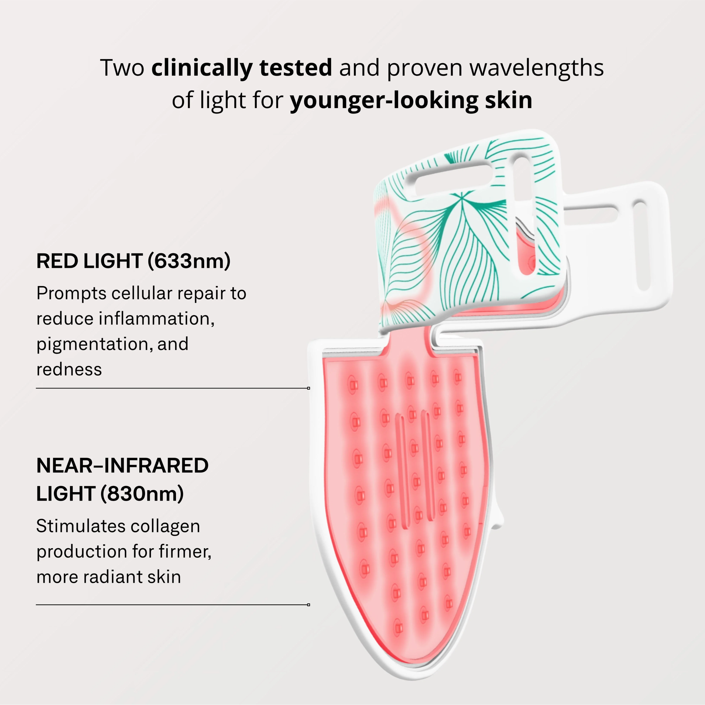 Omnilux Contour Neck & Décolleté anti-aging device by wedoskin, showing the handheld skincare tool designed for neck and décolleté treatment.