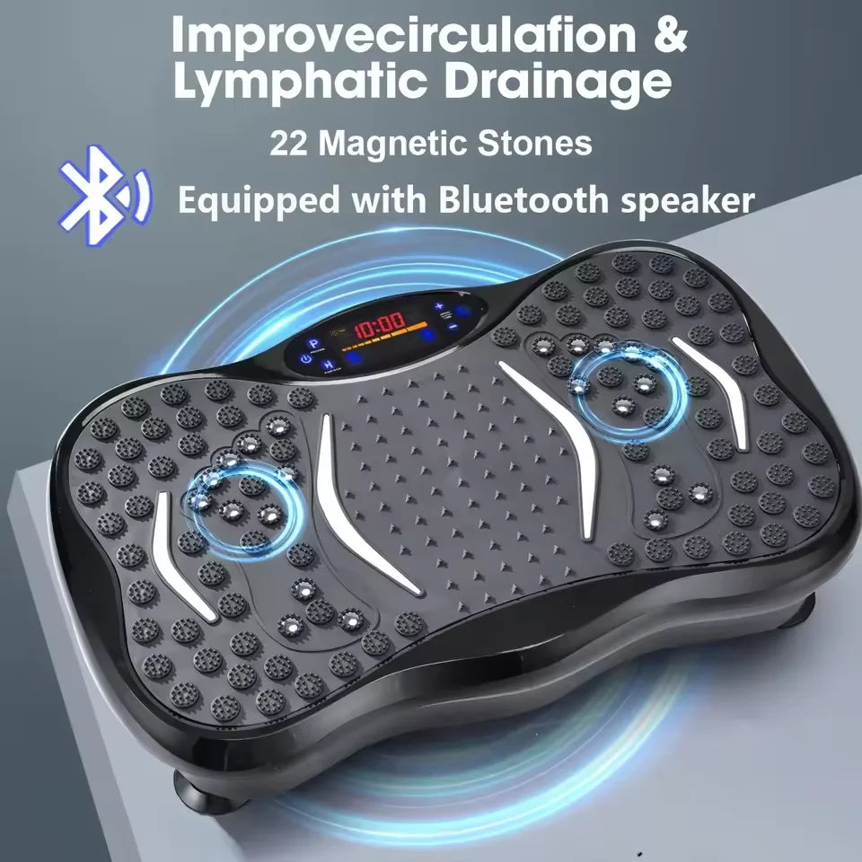 MediSpa Aesthetica vibration plate exercise machine for weight loss with 330 lbs capacity, featuring a sleek body care design