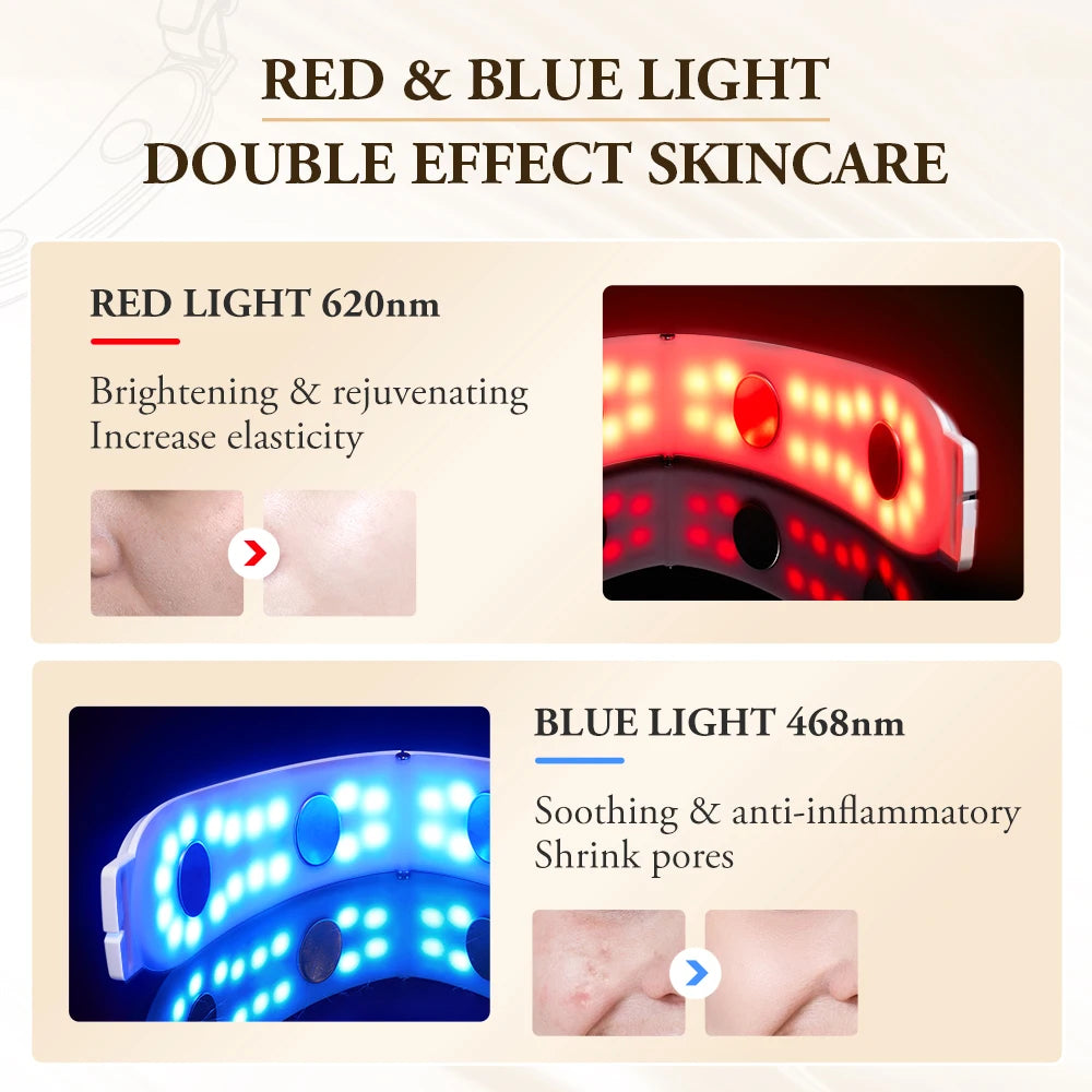 EMS V face lifting slimming device from MediSpa Aesthetica, showing a sleek handheld anti-aging device with control buttons.
