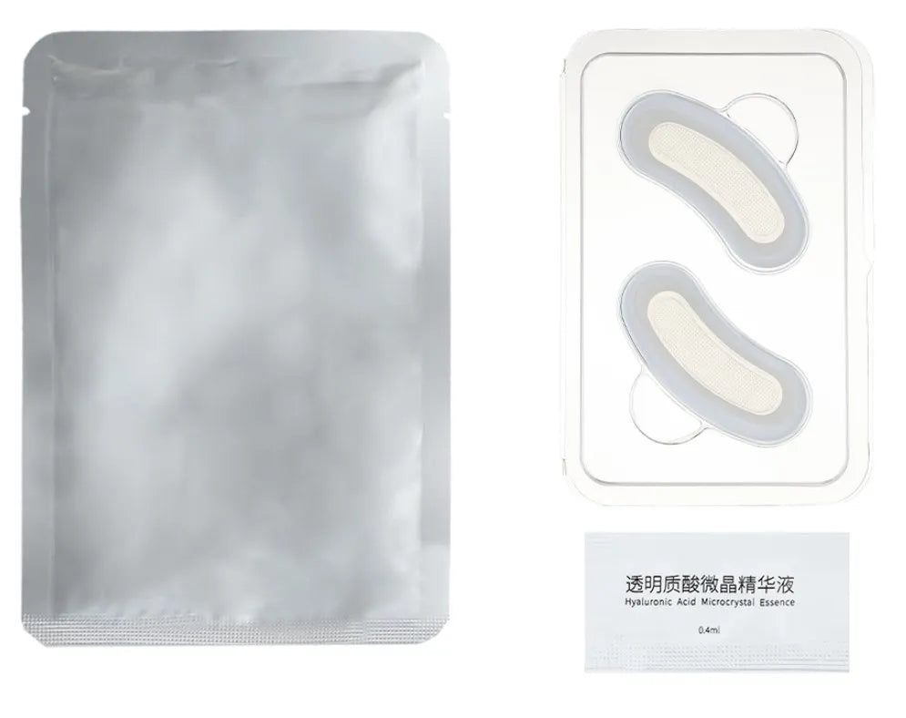 Hyaluronic Acid Microneedle Eye Patches by MediSpa Aesthetica for anti-aging, dark circles, and moisturizing under-eye skin care.