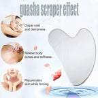 Stainless steel Gua Sha facial tool from MediSpa Aesthetica Shop, with smooth, curved surface for skincare massage therapy.