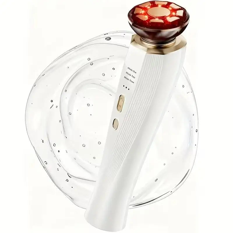 MediSpa Aesthetica EMS RF & LED Photon Beauty Device for anti-aging, showing the handheld device with control panel and treatment attachments.