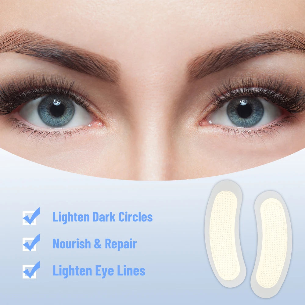 Hyaluronic acid microneedle eye patches by MediSpa Aesthetica for anti-aging, dark circles, and moisturizing under-eye skin care.