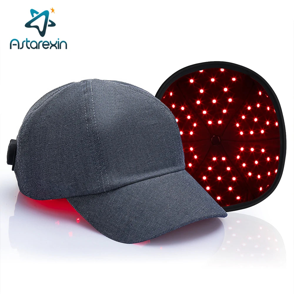 Infrared LEDs on a red light therapy hair growth cap by MediSpa Aesthetica for hair repair and stimulation.