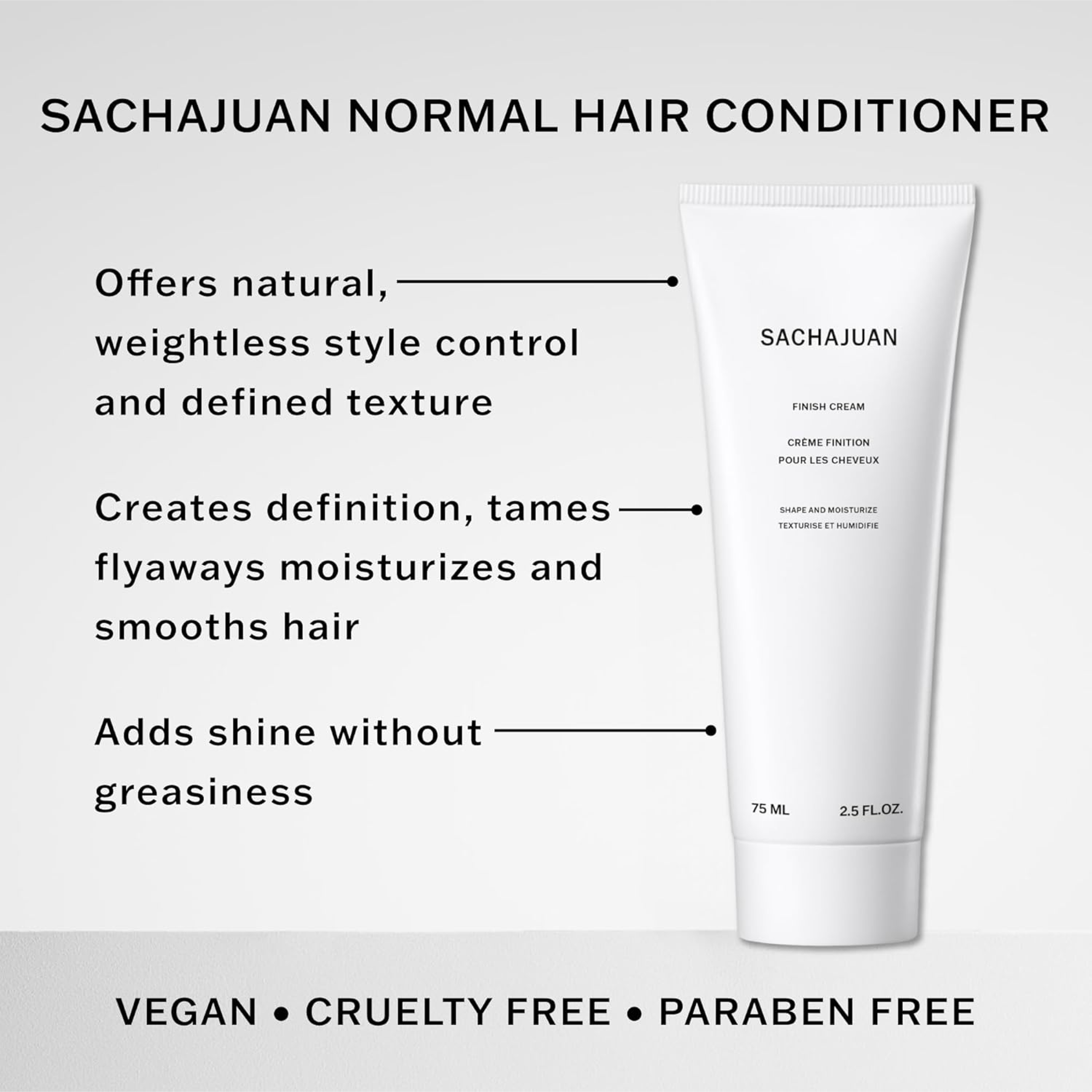SACHAJUAN Finish Cream from wedoskin styling products, showing a sleek jar of finish cream for hair styling and shine.