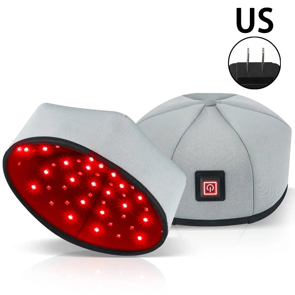 Infrared LED hair growth cap with 660nm and 850nm red light therapy for hair repair by MediSpa Aesthetica Shop.