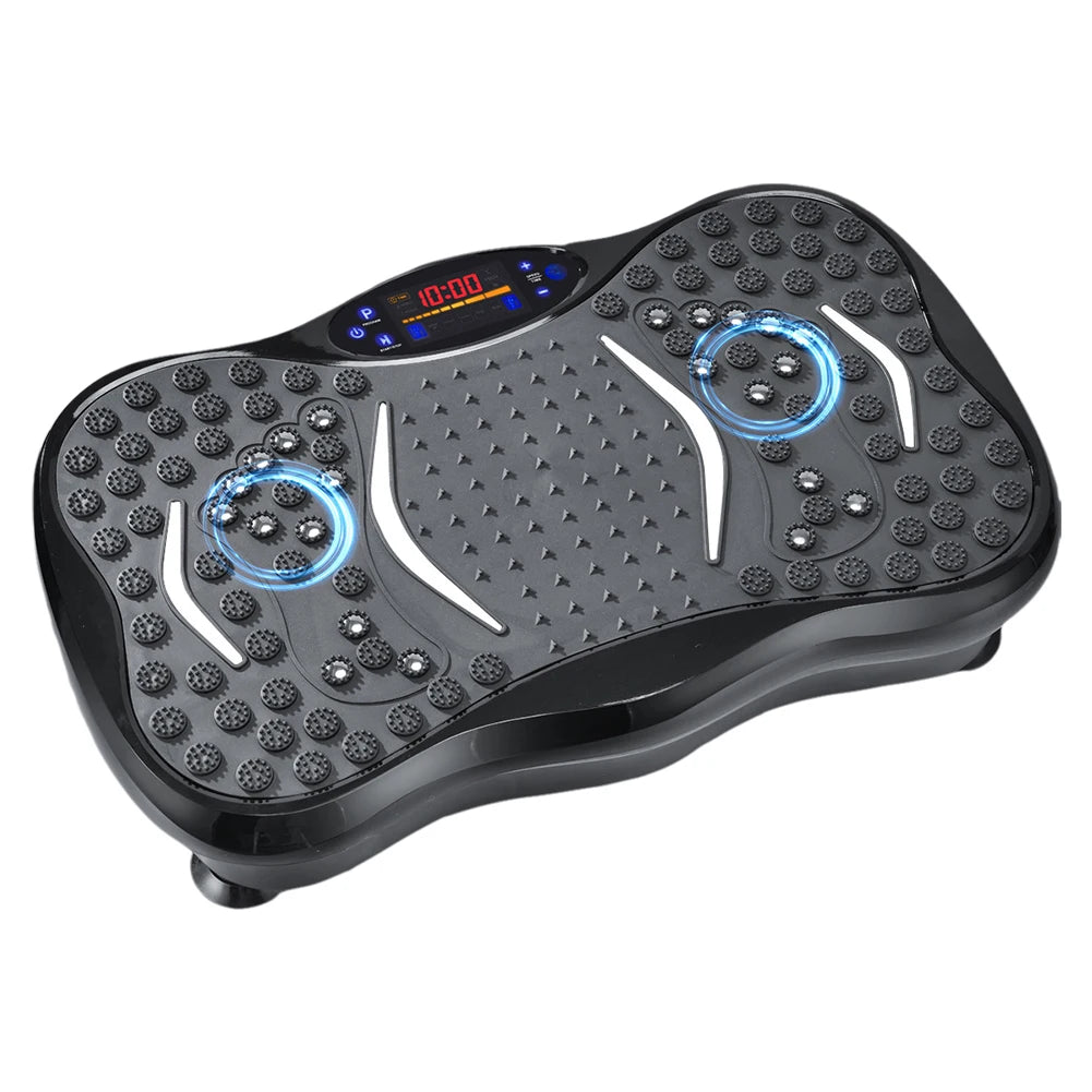 MediSpa Aesthetica vibration plate exercise machine for weight loss with digital display and sturdy frame, supporting up to 330 lbs.