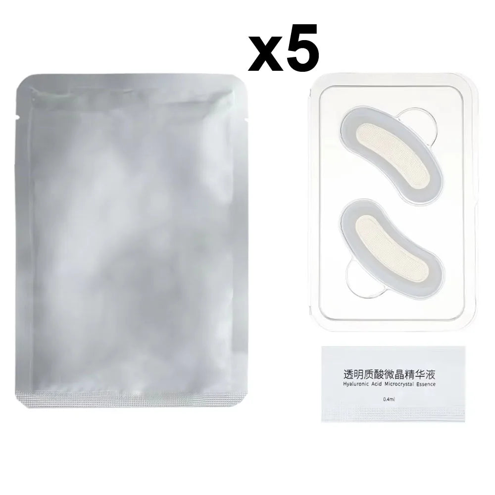 MediSpa Aesthetica hyaluronic acid microneedle eye patches for anti-aging, dark circles, and moisturizing under-eye skin care.