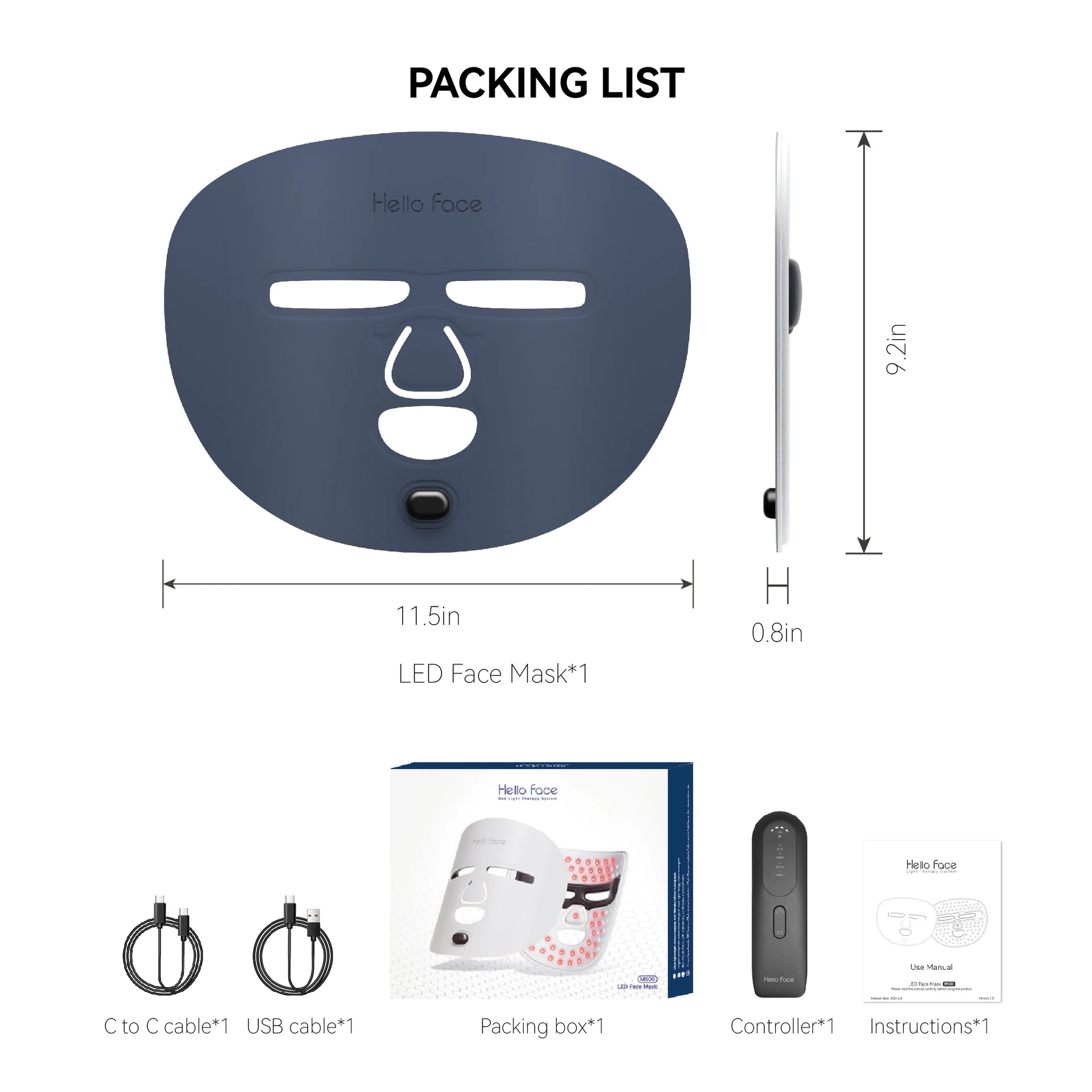 MediSpa Aesthetica Hello Face 510K wireless near-infrared and red light facial mask for anti-aging and skin rejuvenation.