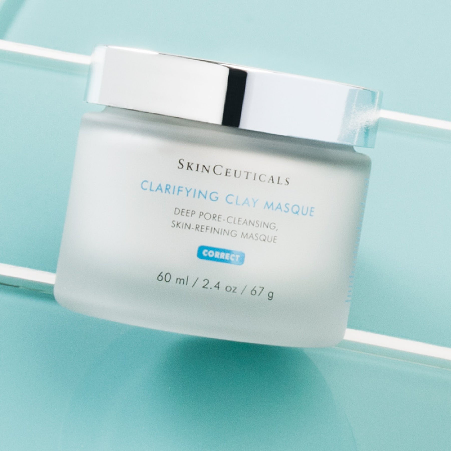 SkinCeuticals Clarifying Clay Masque in a jar, part of wedoskin's masks and peels collection, designed for deep pore cleansing.
