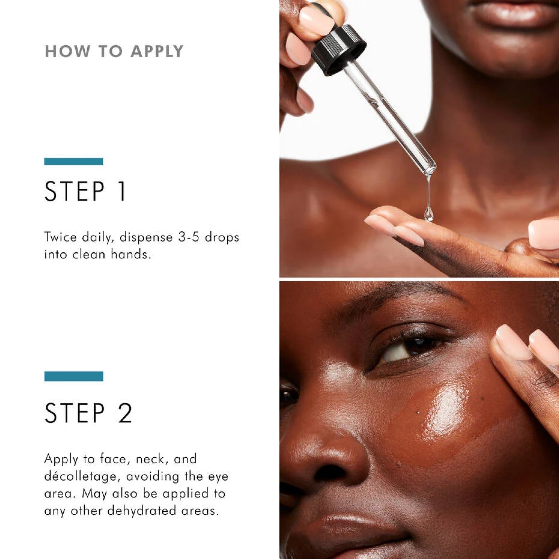 Application of Wedoskin SkinCeuticals Hydrating B5 Gel serum, showing a hand applying the moisturizing gel on clean skin.