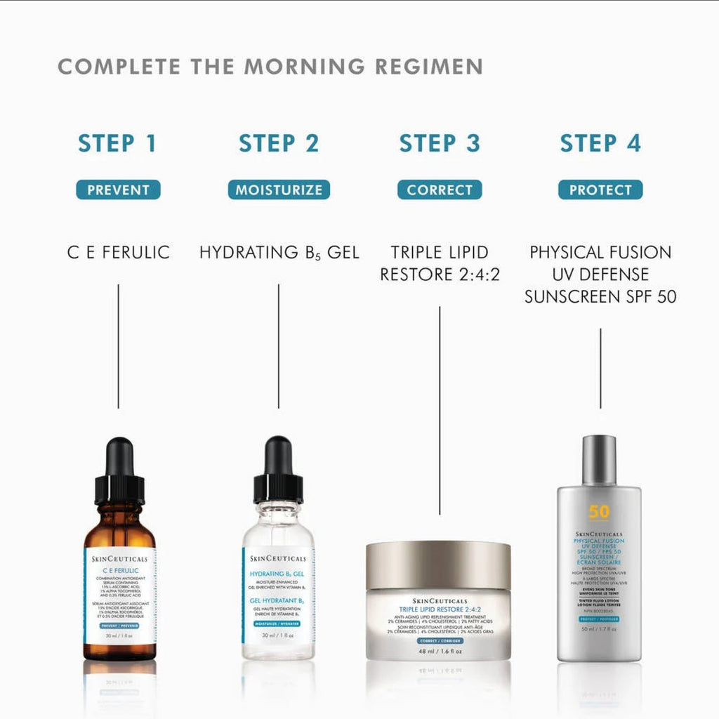 SkinCeuticals Hydrating B5 Gel serum in a clear pump bottle, showing a smooth, transparent gel for skin hydration and plumping.