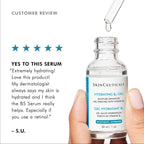 SkinCeuticals Hydrating B5 Gel serum in a clear jar, showcasing its smooth, transparent gel texture for skin hydration and nourishment.