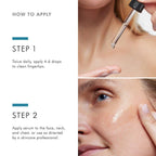 SkinCeuticals Retexturing Activator serum from wedoskin being applied to clean skin with fingertips in a skincare routine.