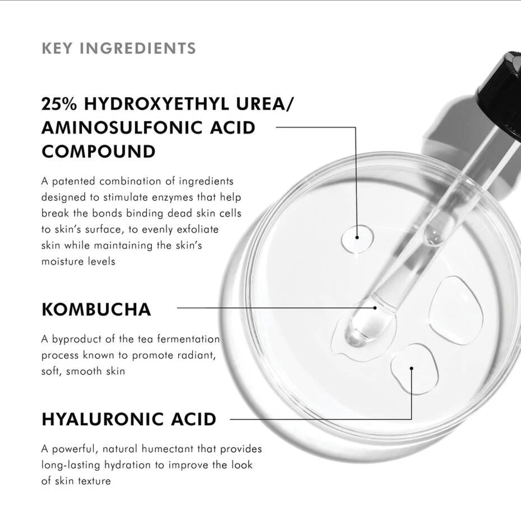 SkinCeuticals Retexturing Activator serum bottle with ingredient list and clear labeling, emphasizing skincare concentrate and natural ingredients.