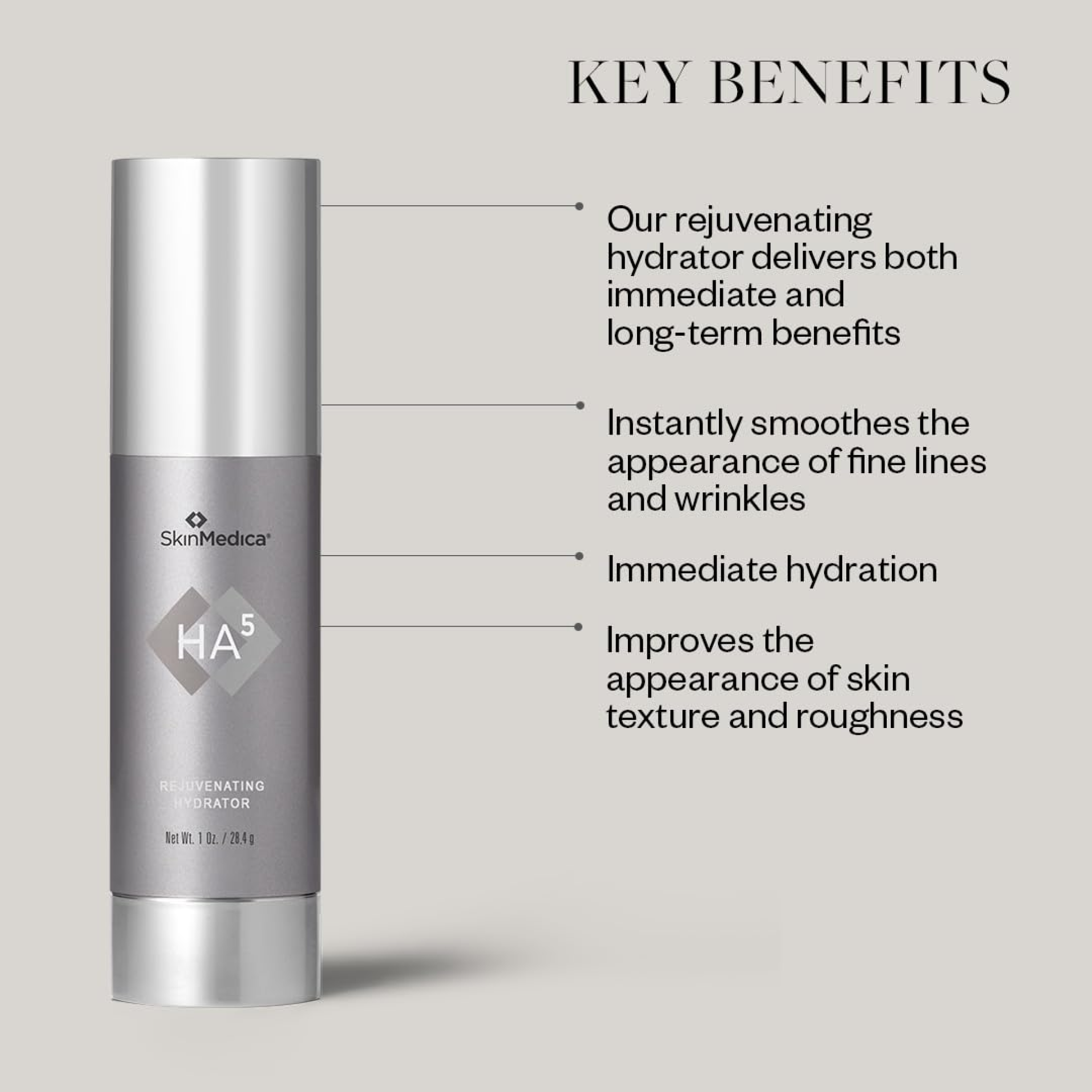 SkinMedica HA5 Rejuvenating Hydrator moisturizer in a jar, showcasing its smooth, hydrating formula and benefits for skin rejuvenation.