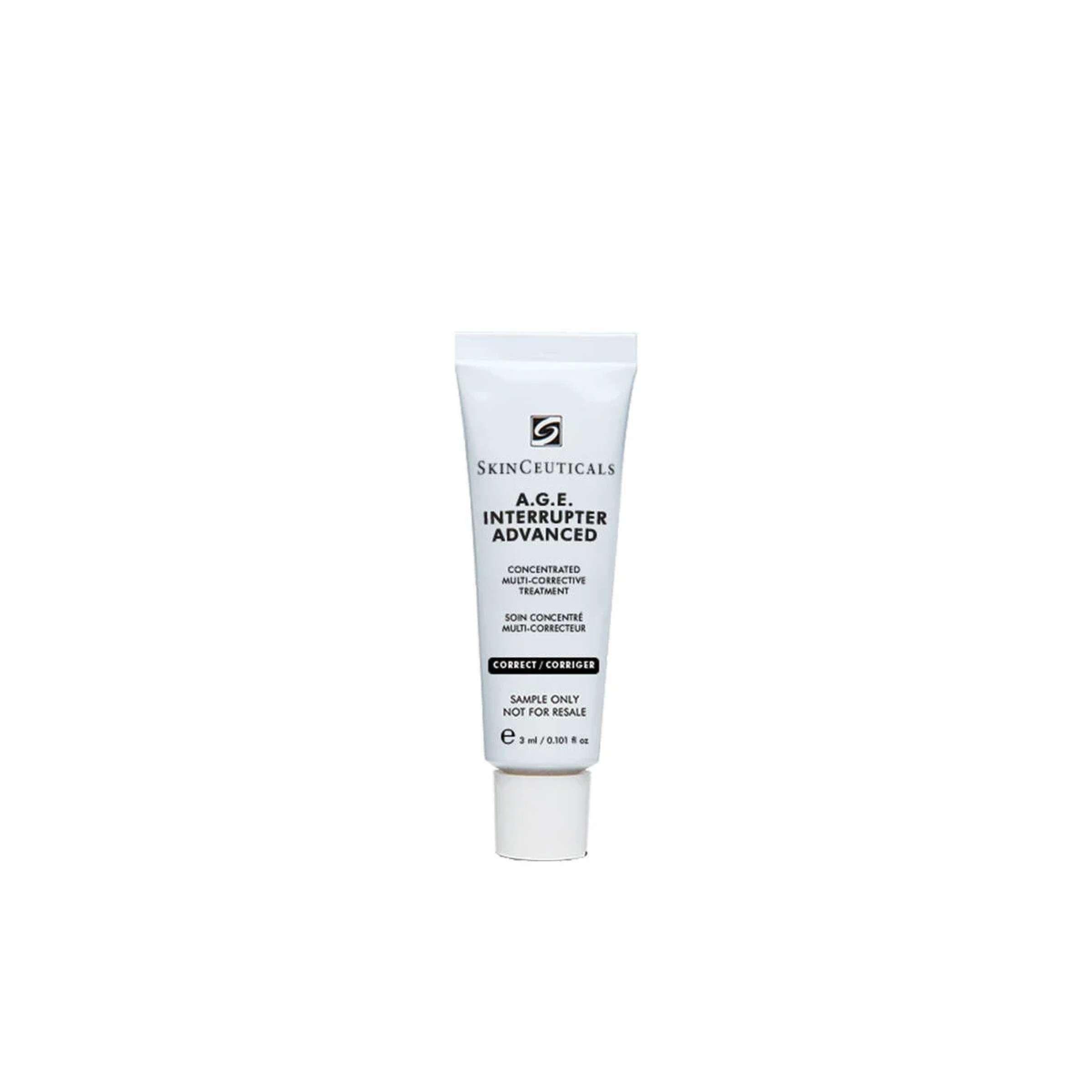 SkinCeuticals A.G.E. Interrupter Advanced serum vial, part of the Wedoskin post-procedure skincare kit for anti-aging and skin renewal