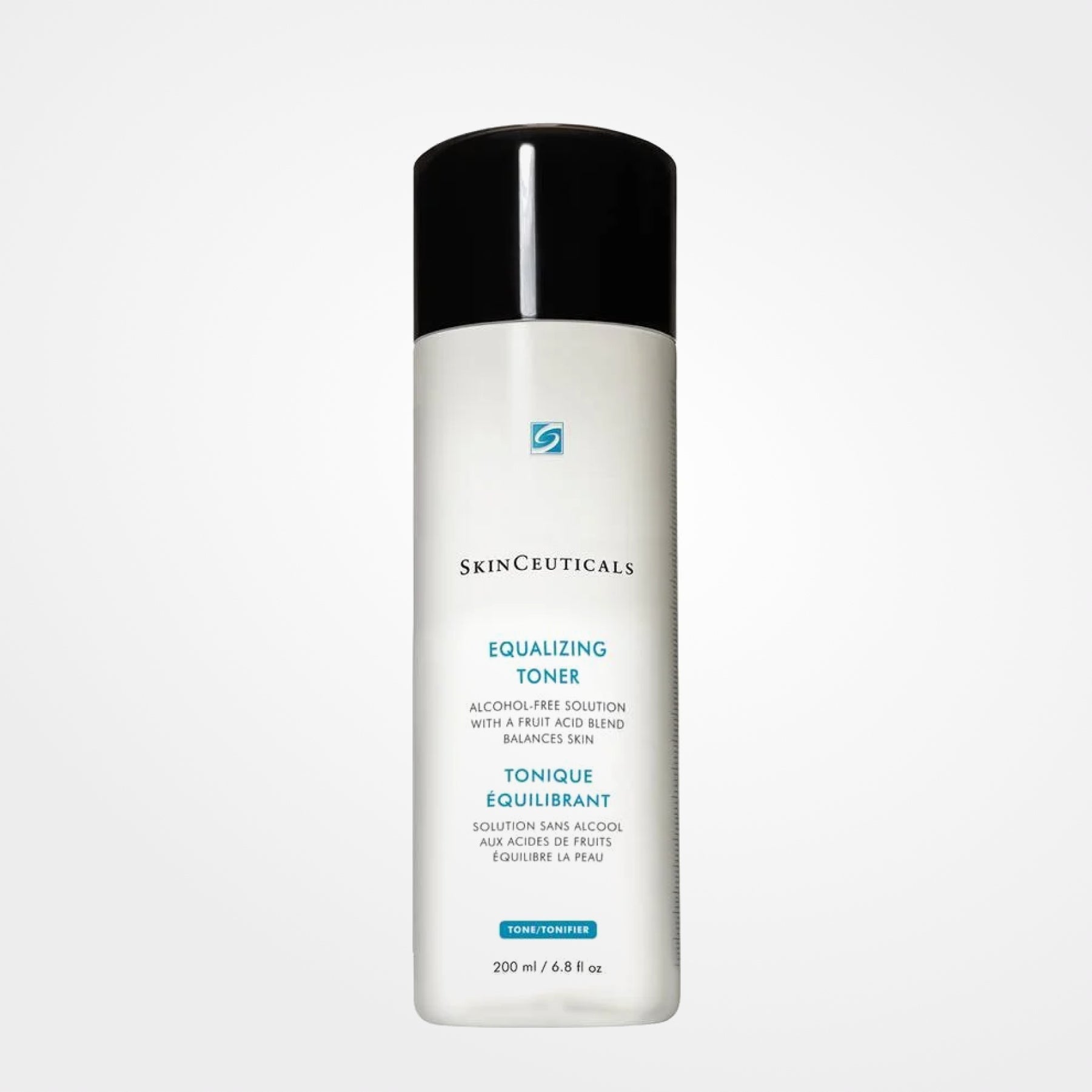 SkinCeuticals Equalizing Toner in a clear bottle with a liquid formula, designed to balance and refresh skin.