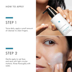 SkinCeuticals Gentle Cleanser tube showing how to apply the cleanser for sensitive skin.