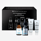 SkinCeuticals Glass Skin Post-Procedure Protocol kit by wedoskin, featuring skincare products for rejuvenating and hydrating skin.