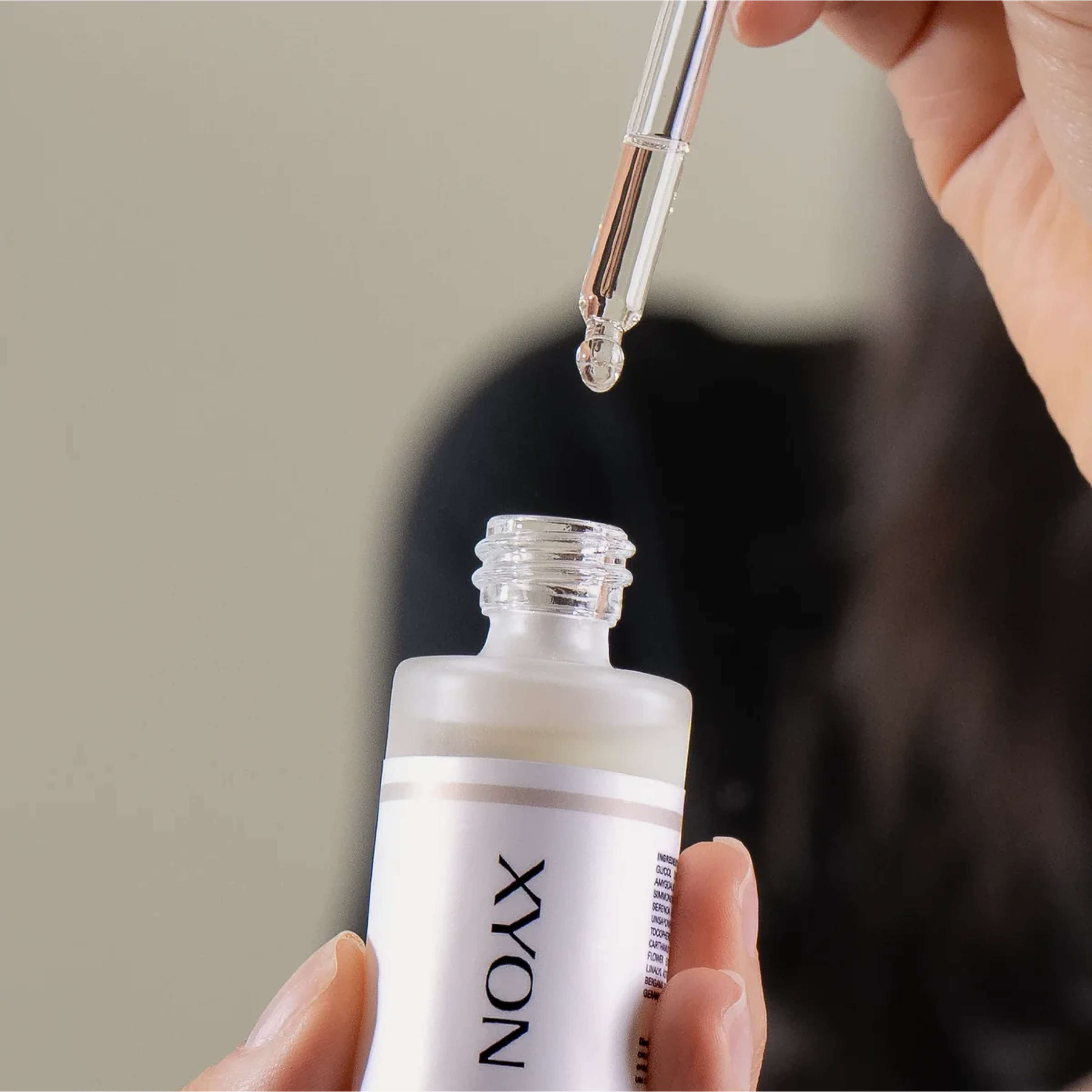 XYON Nourish Perfecting Hair Oil by wedoskin for women, showing a bottle of hair repair oil with a sleek design and natural ingredients.