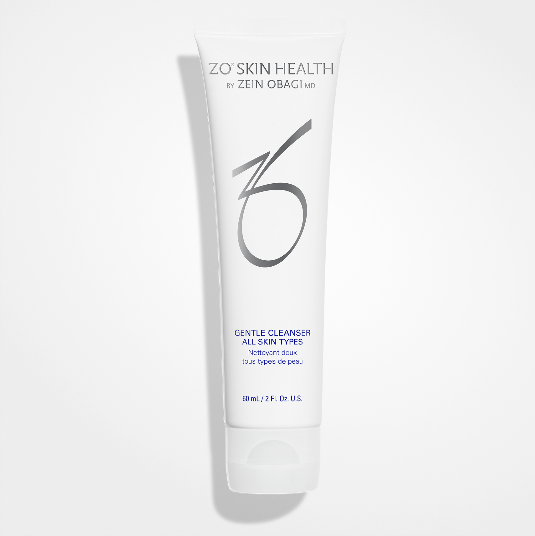 Bottle of wedoskin ZO Skin Health Gentle Cleanser in 60ml size, showing the product label and clear packaging.