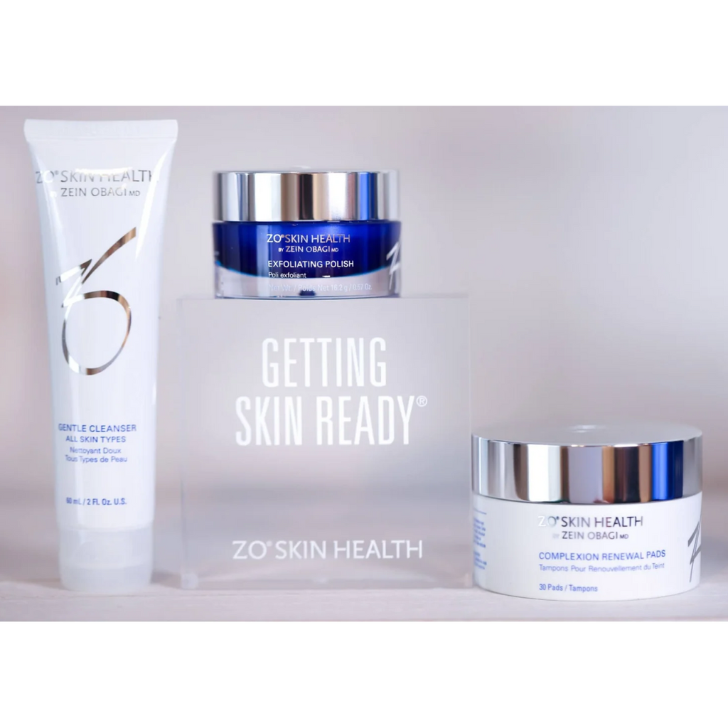 Wedoskin ZO Skin Health Getting Skin Ready Kit with skincare products in a sleek box for preparing skin.