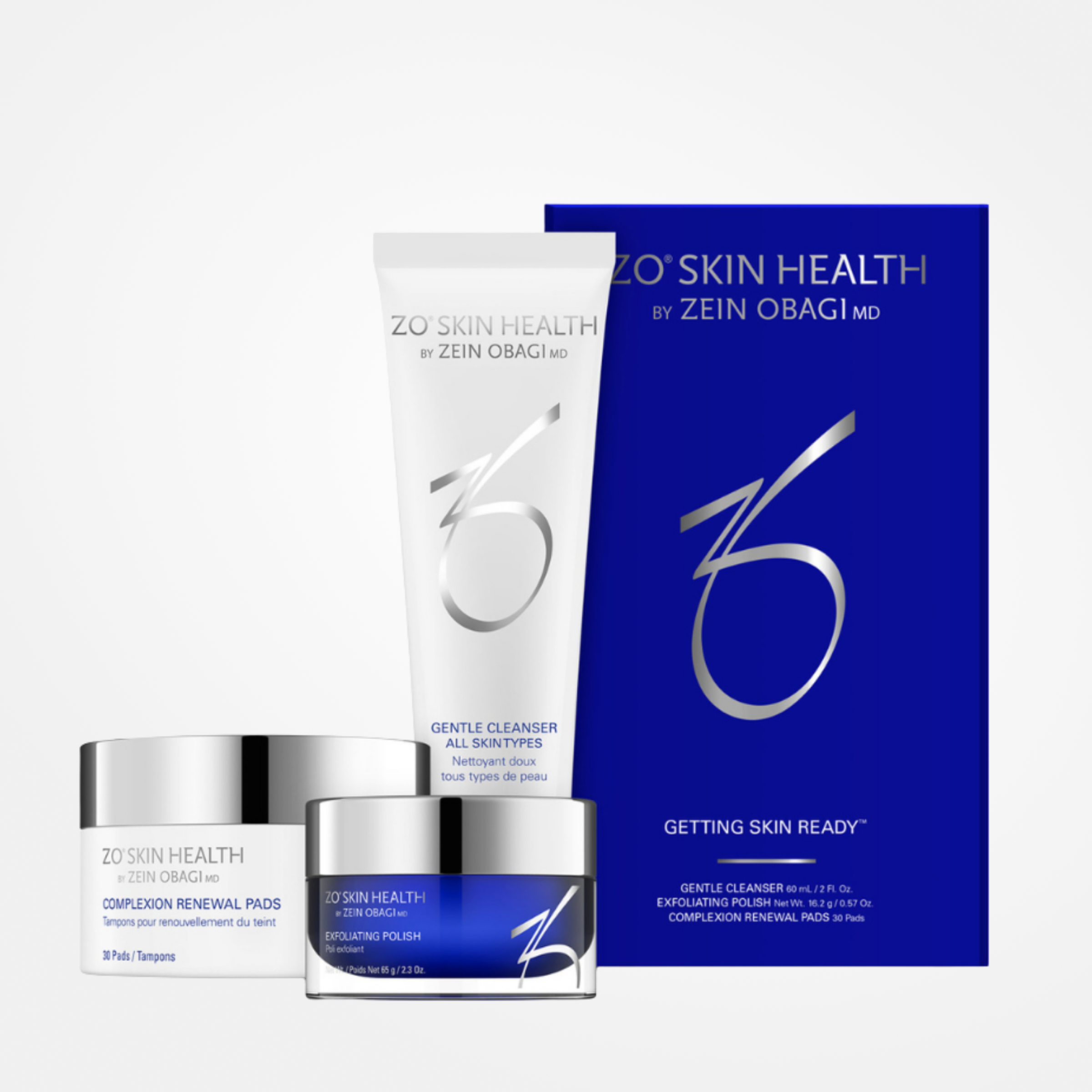 ZOSkinHealth Getting Skin Ready Kit from wedoskin, featuring skincare products in a clear kit for pre-treatment skin preparation.