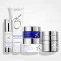 ZO Skin Health anti-aging program kit with skincare products and tools for mature skin rejuvenation and anti-aging treatment.