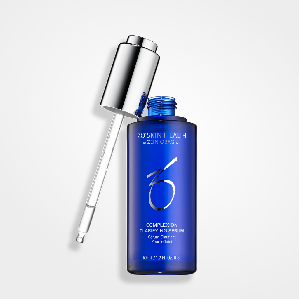 Wedoskin ZO Skin Health Complexion Clarifying Serum bottle with dropper, designed to improve skin clarity and reduce blemishes.