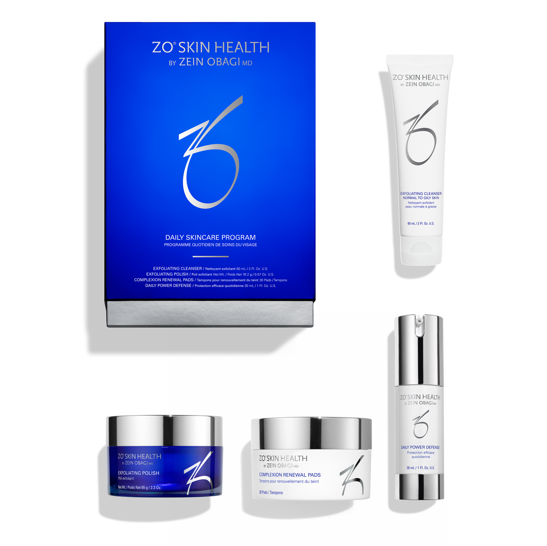 wedoskin ZO Skin Health Daily Skincare Program kit with various skincare products for daily use and skin health.