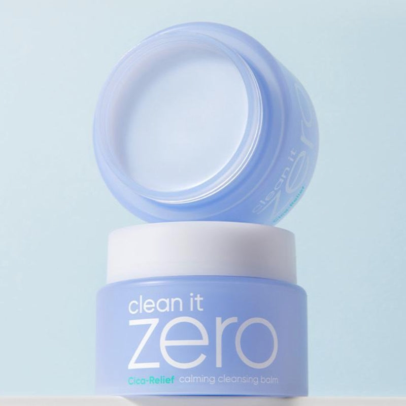 HYAKU Beauty & Living Banila Co. Clean It Zero Cica Reffed Cleansing Balm in blue, 100ml, showing the jar with product label.