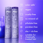 Wedoskin Amika Bust Your Brass Cool Blonde Strength Repair Conditioner bottle with label and pump for damaged, color-treated blonde hair.