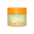 Lakinza ClearDea Mild Dual Peeling Pad mask, 140ml with 50 pads, showing the soft cotton pads for gentle exfoliation.